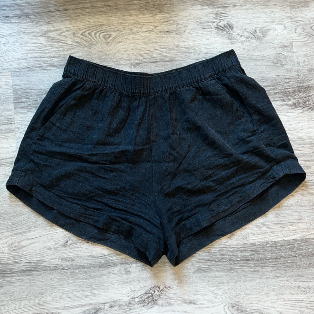 Patagonia ✨ Charcoal Gray Linen Shorts Sz L